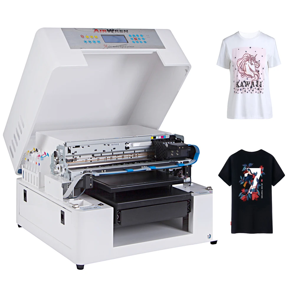 AR-T500 Digital DTG T-shirt Printing Machine A3 Flatbed Textile Printer with T-shirt Holder