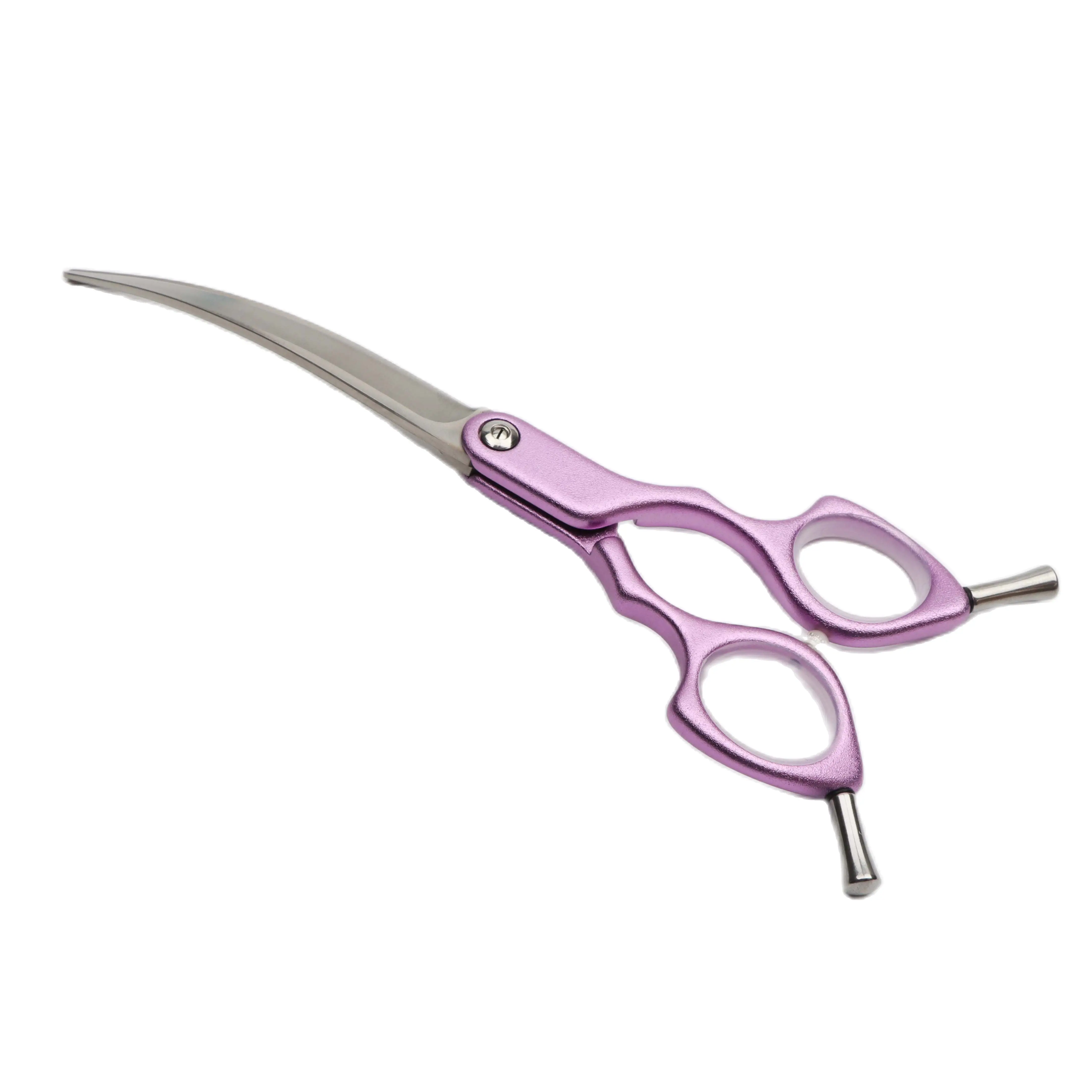 EKTHOME 6.0/6.5 Inch Professional Dog Grooming Scissors Curved Japan 440C Shear for Teddy with High Quality Alloy Handle