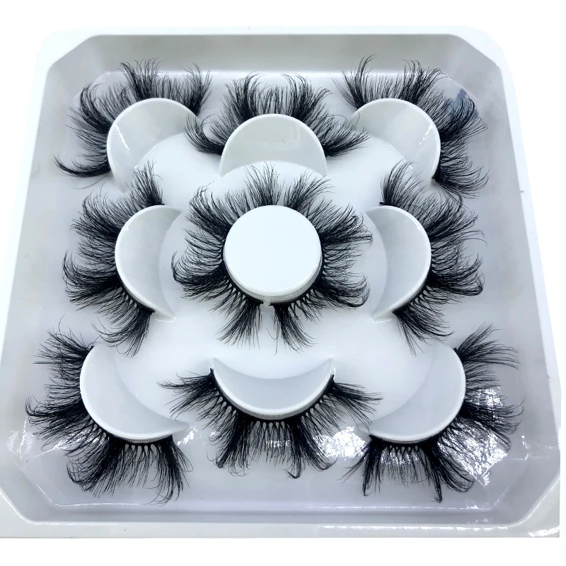 5 Paar flauschige Wimpern 8–25 mm 3D-Nerzwimpern lange dicke natürliche falsche Wimpern Großhandel Wimpern Anbieter Make-up Nerzwimpern – Detail 38