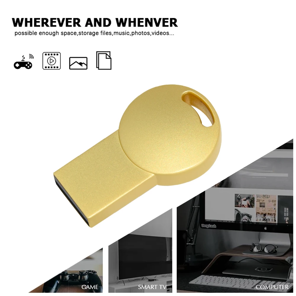 Top quality 2.0 usb flash drive pen drive 16GB 32GB 64GB waterproof Metal Key pendrive Card Memory Stick Drives u disk with gift