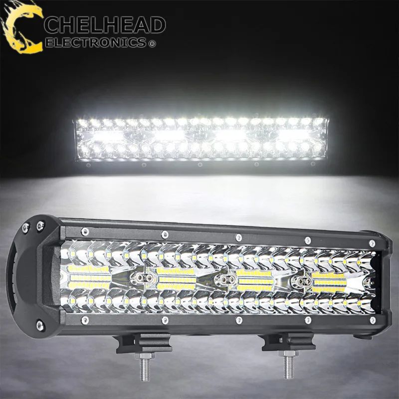 

12inch light bar led car lighting driving drl fog lights for lada uaz suv atv offroad 240w 12v 24v yellow white combo beam