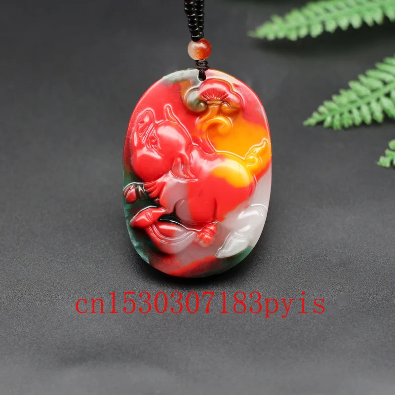 

Natural Color Jade Zodiac Pig Pendant Necklace Chinese Hand-Carved Charm Jadeite Jewelry Fashion Amulet for Men Women Lucky Gift