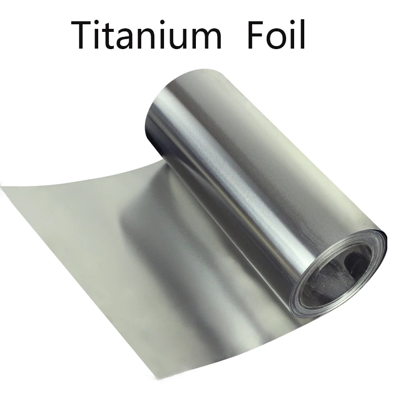 1pc Ti Gr2 Titanium Sheet Thin Ti Plate Silver Metal Square Sheet Foil Craft with Corrosion Resistance thickness 0.1 mm