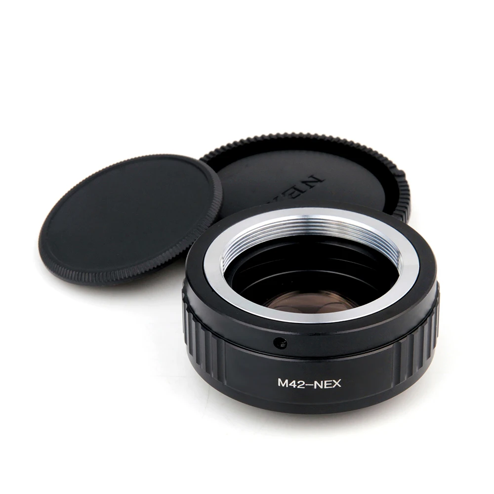 Pixco Speed Booster Focal Reducer Lens Mount Adapter Ring for M42 Screw to Sony E NEX Camera ZV-E10 A1 A7C A7SIII A6600 A9II