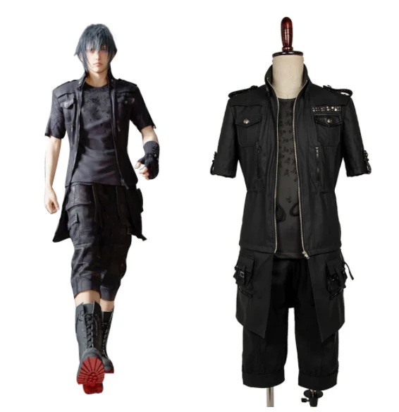 Final Cosplay Fantasy Xv Noctis Lucis Caelum Cosplay Kostuum Schoenen Outfit Jas Handschoenen Broek T-shirt Halloween Party Kostuum