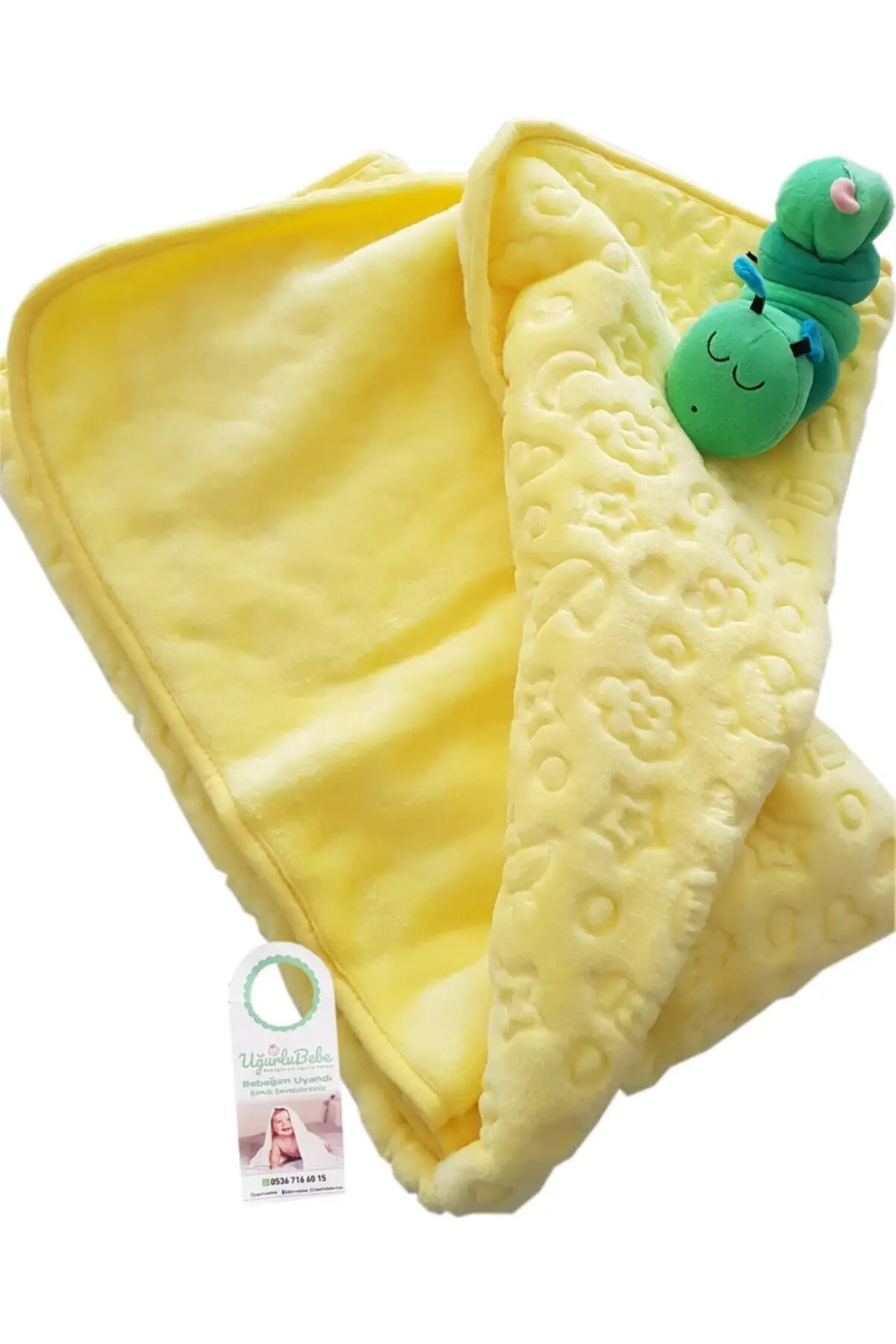 Yellow Cotton Baby Blanket 100x120 cm