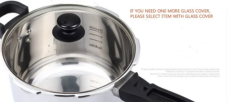 Cooking Pressure Cooker 3-9L SS304 Stainless Steel Pressure Cooker Explosion-proof small large Capacity 18cm-26cm Gas/Induction