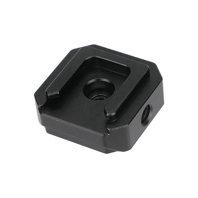 CAMVATE Universal Base Mount Square Block With 1/4"-20 Thread Hole And Built-in Shoe Mount Adapter For Support Tripod / Monitor