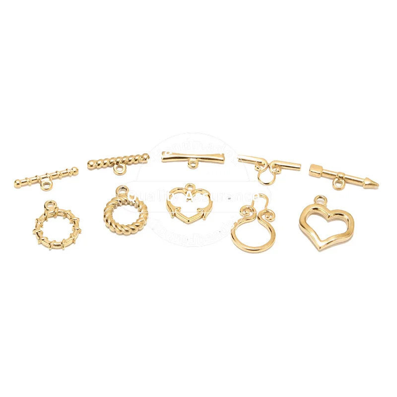 5 Sets Stainless Steel Gold Toggle Clasps for Bracelet Necklace Chunky OT Clasp DIY Jewelry Making Findings