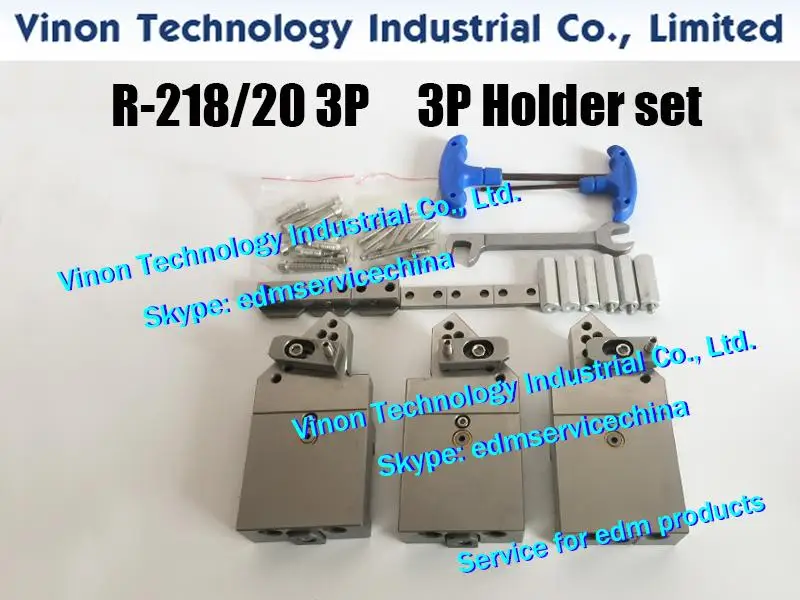 R-218/20 3P Wire EDM 3P Three-point system Holder set, 3P holder set 3R-218S set of three holders and fixing parts for wire cut