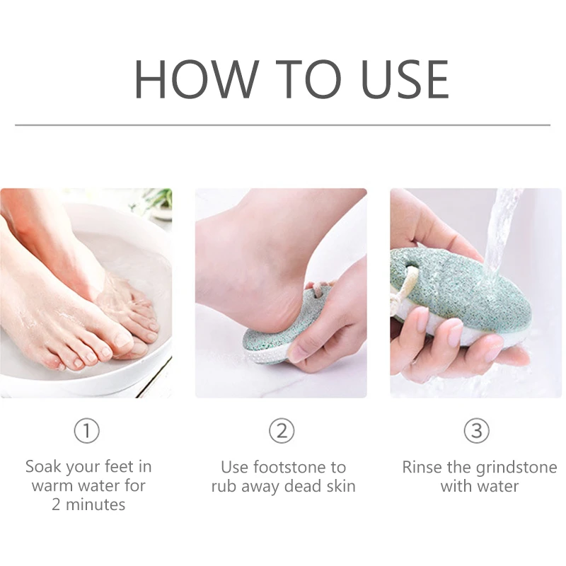 Foot Care Stone File Exfoliating Lava Natural Volcanic Stone Tank Foot Massage Pumice Exfoliates Calluses Foot Skin Care Tool