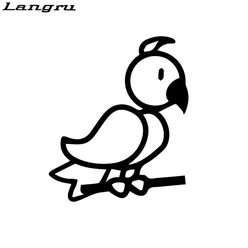 

Langru 15cm*12cm Bird Pet Stick Car Sticker For Truck Window Bumper Auto Suv Door Vinyl Decal Car Accessories Jdm