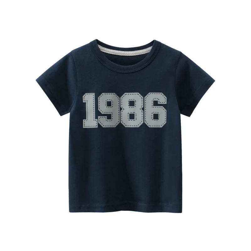 2022 Spring Summer Children T-Shirts Clothes for Boys Girls Letter Cartoon Number Short Sleeve Tops Baby Tees Bottoming Shirts