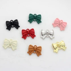Zinc Alloy Spray Paint Bow Charms Connector Pendant 10pcs/lot For DIY Handmade Earrings Jewelry Material Accessories