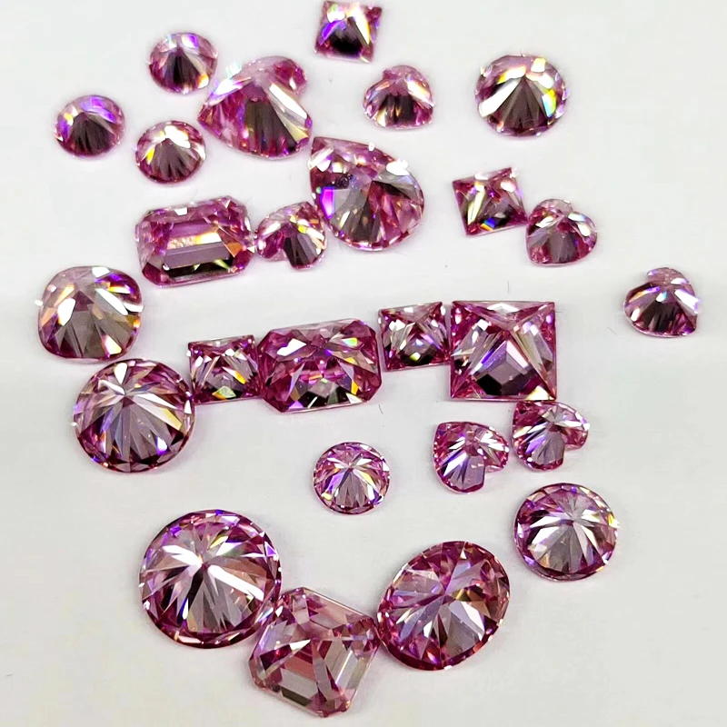 

High Quality Loose Moissanites Gems 5x8mm White D Pink Color VVS GRA Moissanites Diamonds for Ring Jewelry 1ct