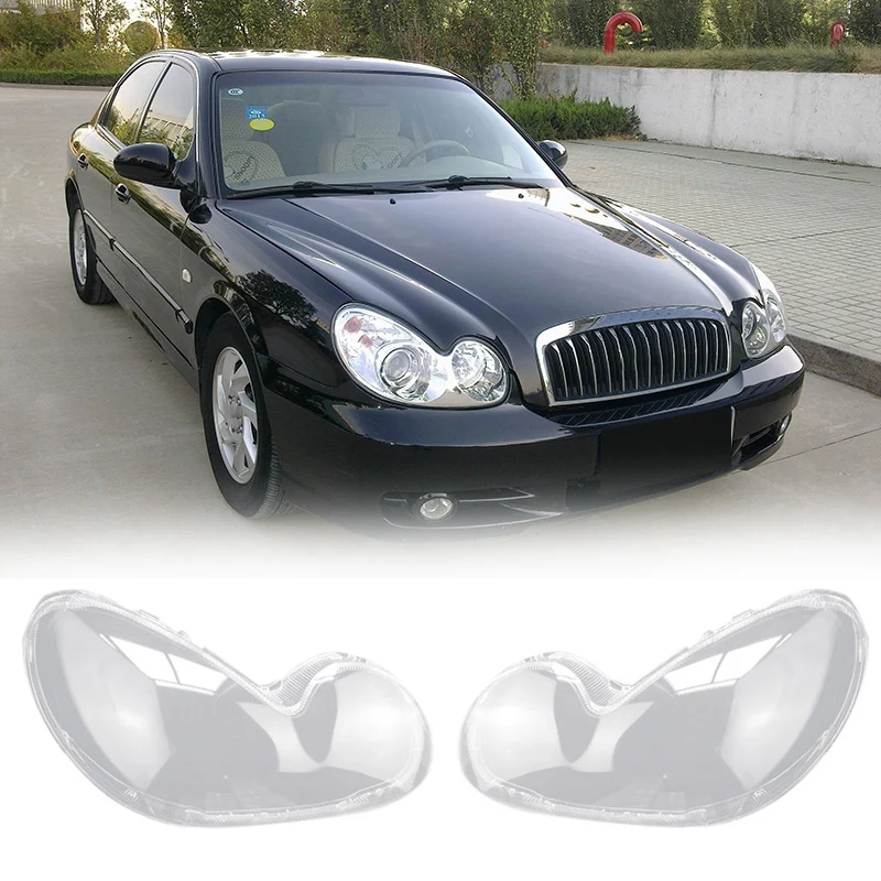 Car Headlight Shell Lamp Shade Transparent Cover Headlight Glass Head Light Lamp Lens Cover for Hyundai Sonata 2003-2007