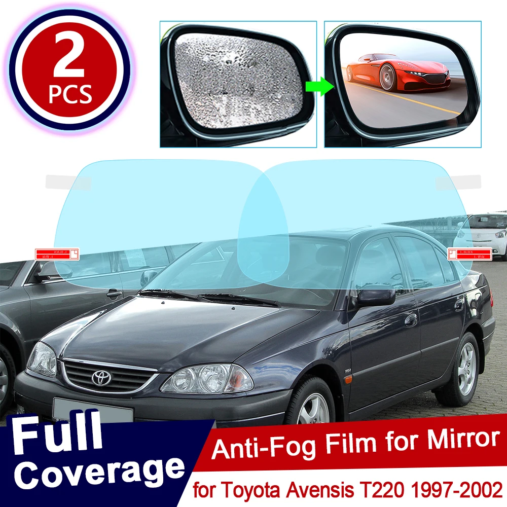 for Toyota Avensis T220 200 1997~2002 Full Cover Anti Fog Film Rearview Mirror Rainproof Anti-Fog Films Accessories 2000 2001