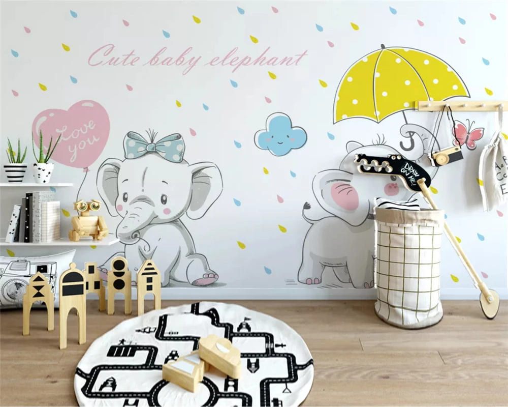 

beibehang Customized modern children's classic beautiful little bear silky decorative painting wallpaper wall papers home decor