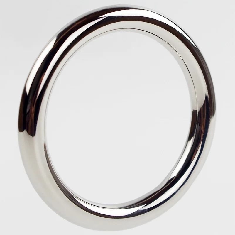 Stainless Steel Cock Ring Round 40/45/50mm Time Delay Cock Rings Male Sex Toys Penis Rings  Sex Products