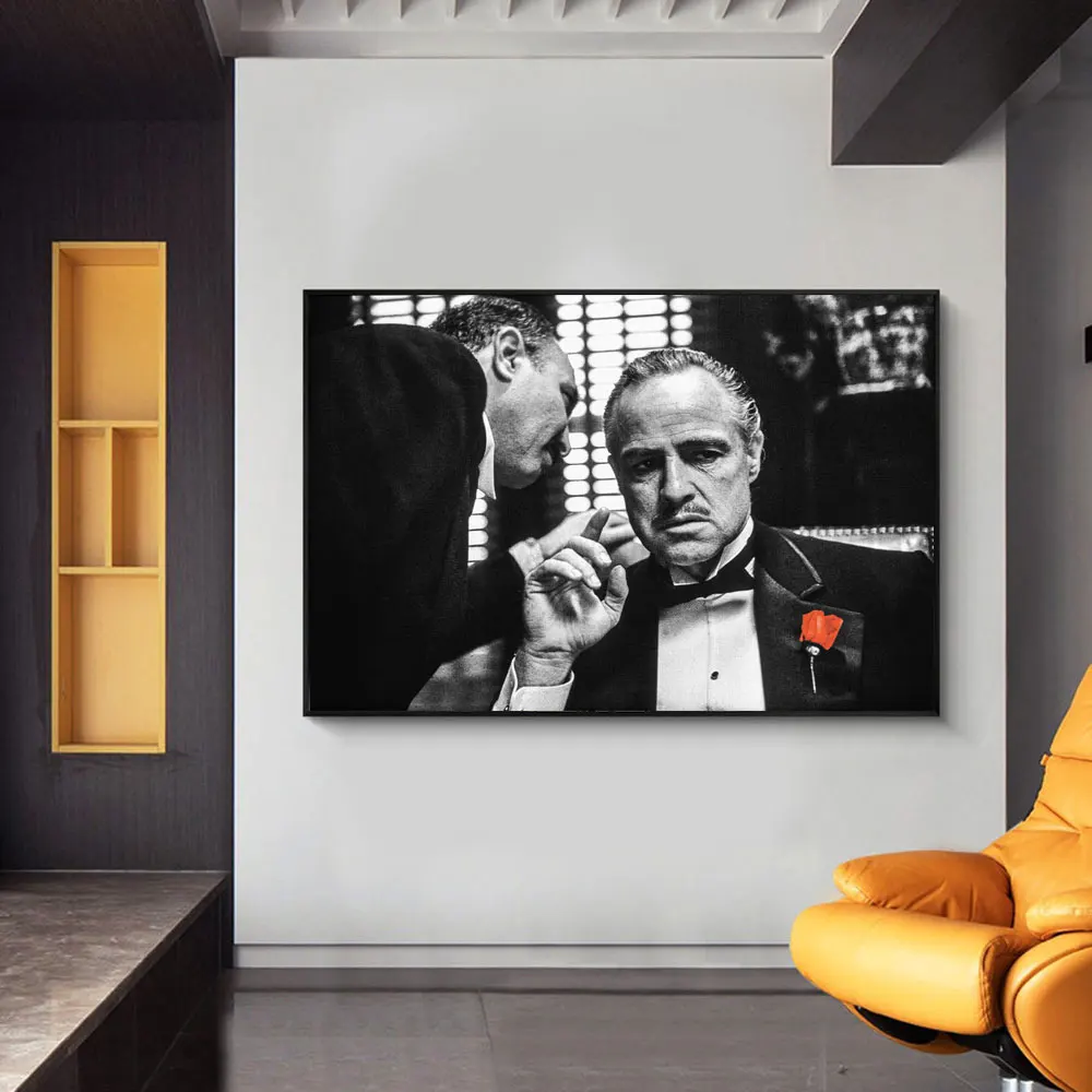 Classical Godfather Movie Posters and Prints Art Canvas Wall Decorative Don Vito Corleone Michael Corleone Painting Room Decor