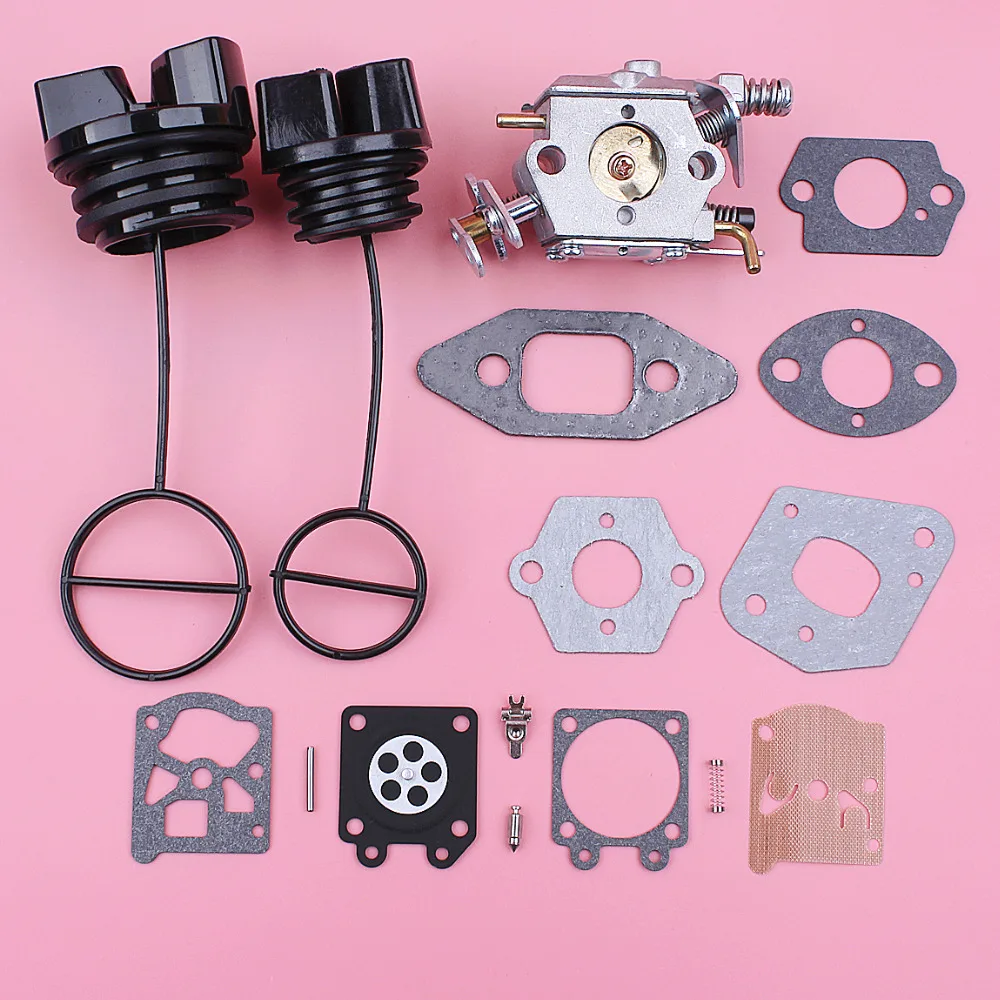 Carburador Carb Gasket Repair Kit para Partner 350 351 370 Tampa do Tanque de Óleo Combustível Chainsaw Reposição Ferramenta Parte