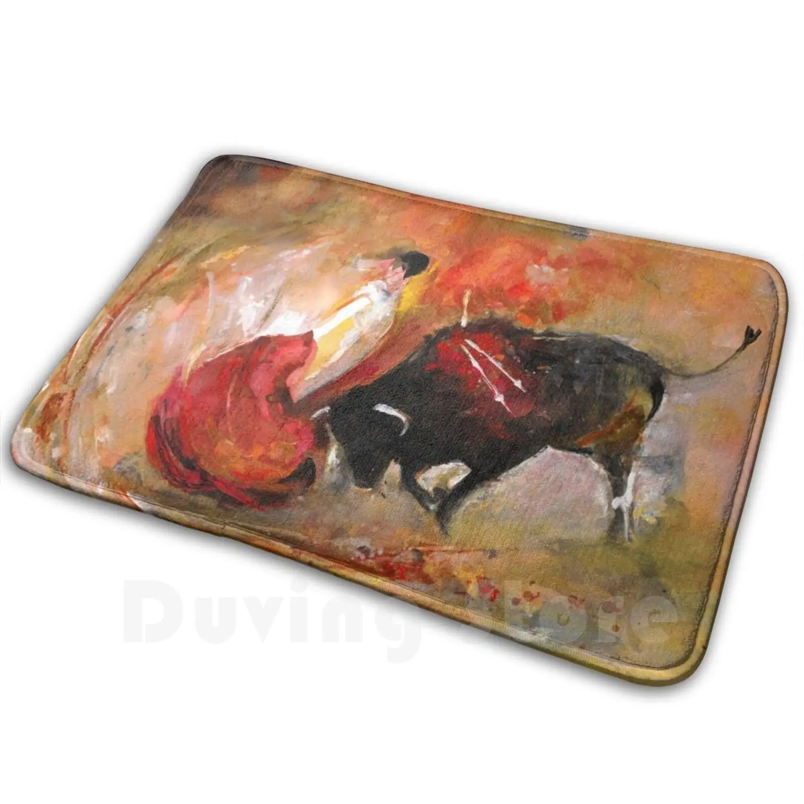 Toro 777 Alfombra Alfombra Cojín Suave Animales Mierda Corrida Matador Torero Tauromachie Fiesta Toros Toro