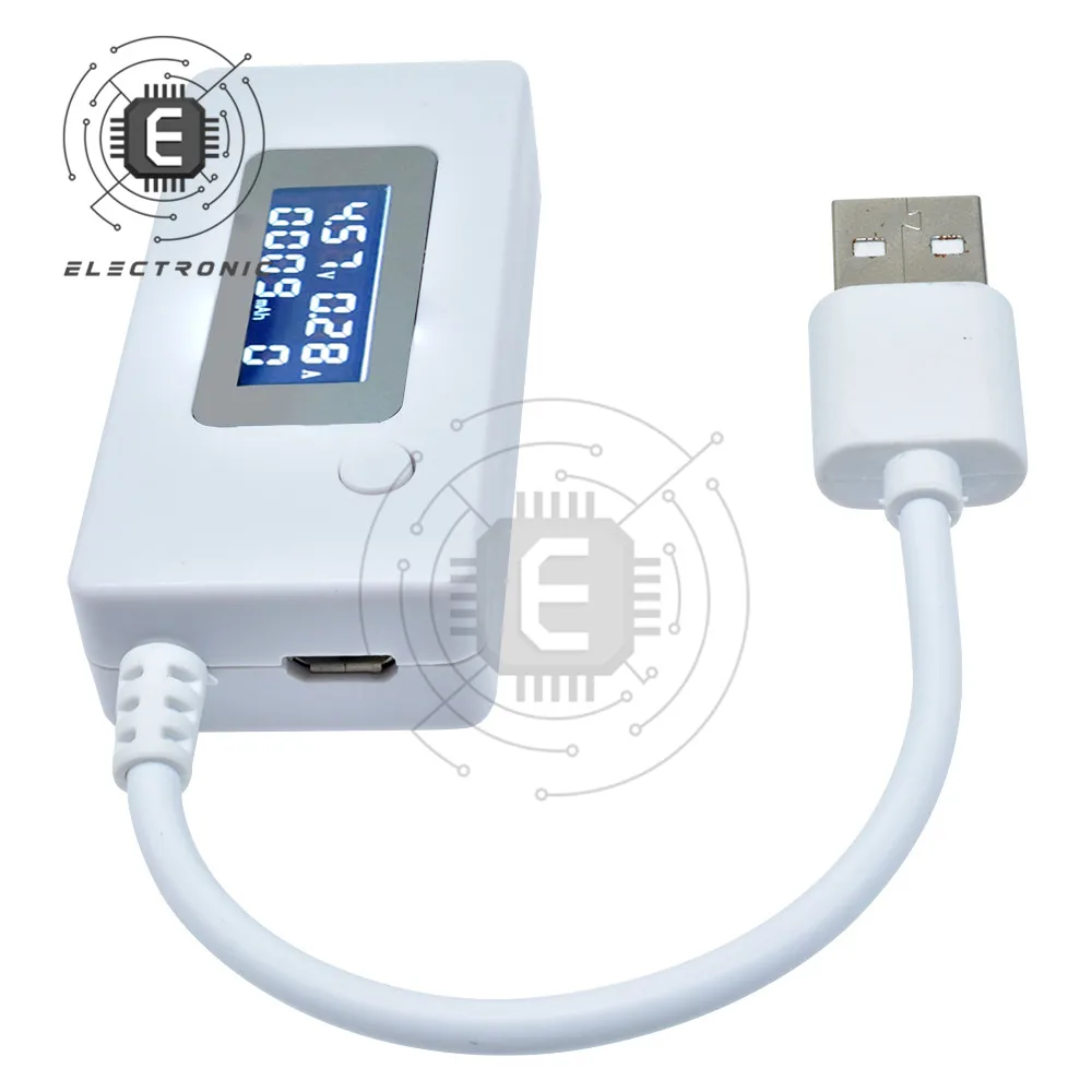 Amperometro e voltmetro del Tester di ricarica della banca di potere di corrente e tensione USB doppio LCD portatile con cavo di prolunga USB