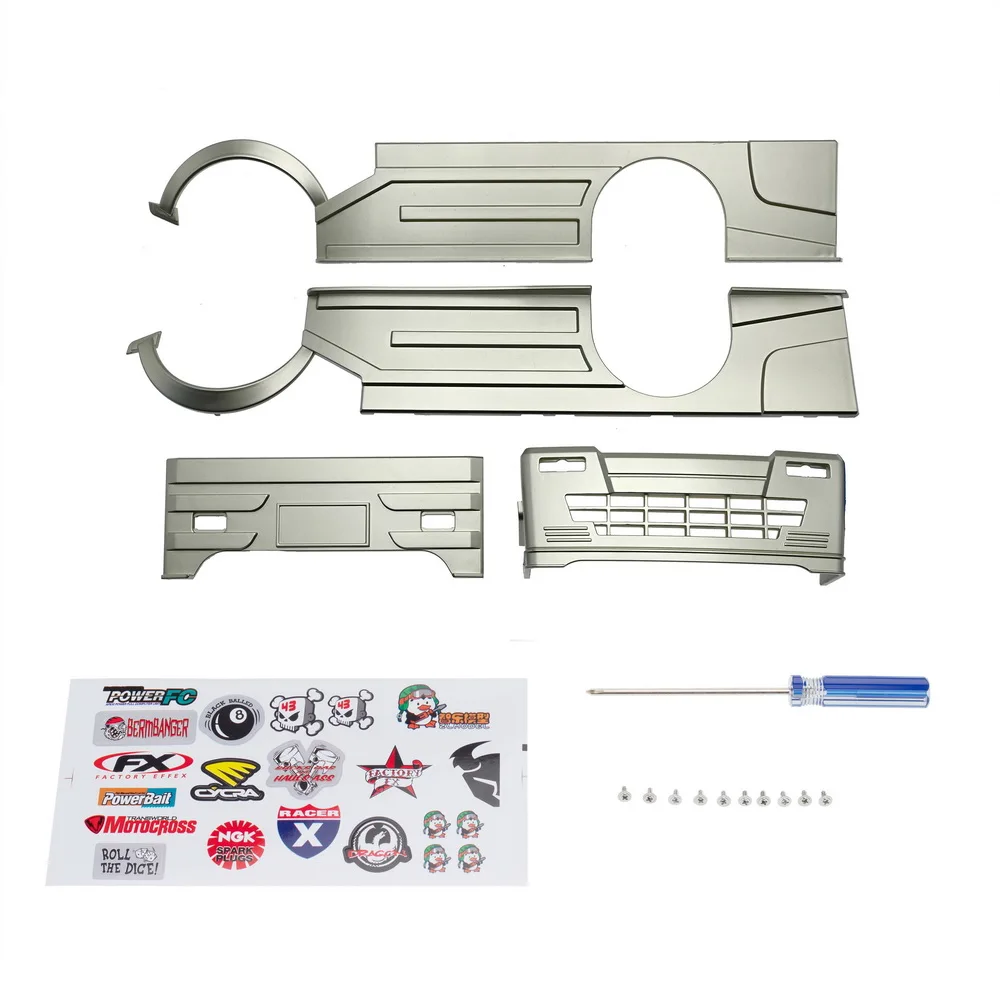 WPL D12 Verbesserte Teile Wide Body Low Liegende Große Umgeben Blasentlüftung Upgrade Modifikation Zubehör Teile Für WPL D12 RC Auto