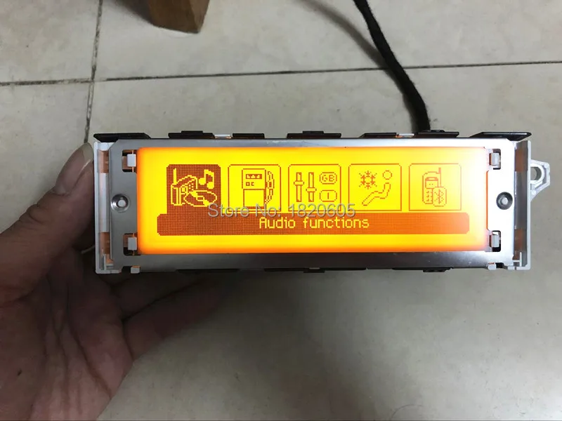 Original Yellow Screen Support USB Dual-zone Air Bluetooth Display monitor 12 pin for Peugeot 307 407 408 citroen C4 C5 screen