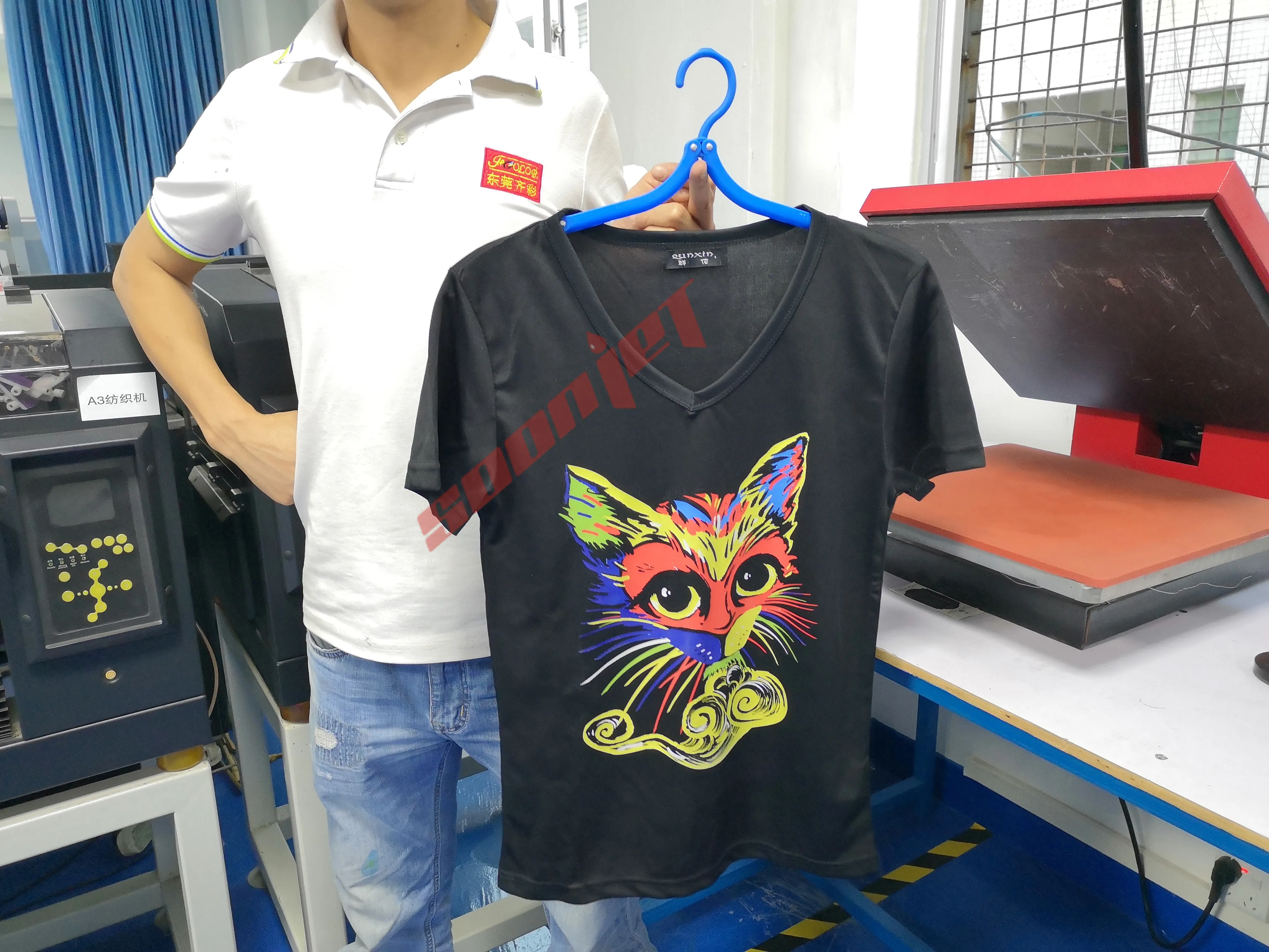 Imagem -03 - Syoonjet para Epson L1800 Impressora Dtf a3 t Camisa Impressora Flim Tinta e pó Combinação Conjunto