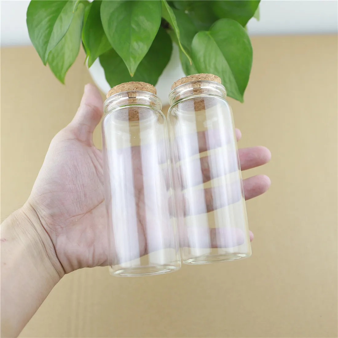 

6 pcs/lot 47*120mm 150ml Glass Bottle Stopper Storage Glass Jars Cork Bottle Containers Glass Test Tube Jars Vials DIY Craft