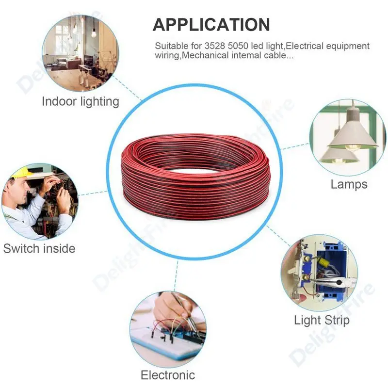 GTIWUNG 5m Câble d'extension de Bande LED à 2 Broches Connecteur d'éclairage à B