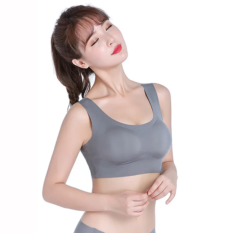 

Peace of mind sports bra traceless sports underwear female shockproof seamless underwear yoga vest sleep Pregnant women