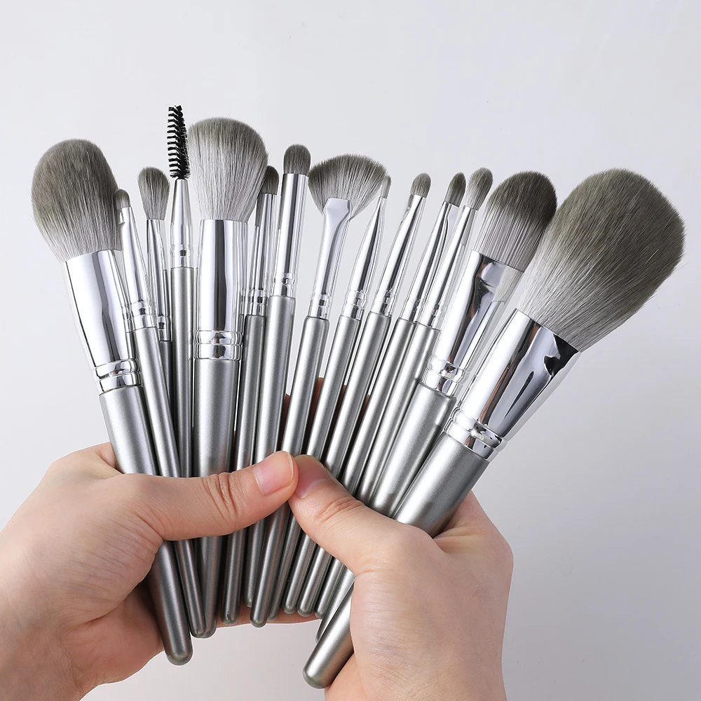 FJER 14Pcs Makeup Brushes Set for Cosmetic Foundation Powder Blush Eyeshadow Blending Make Up Brush Beauty Tools