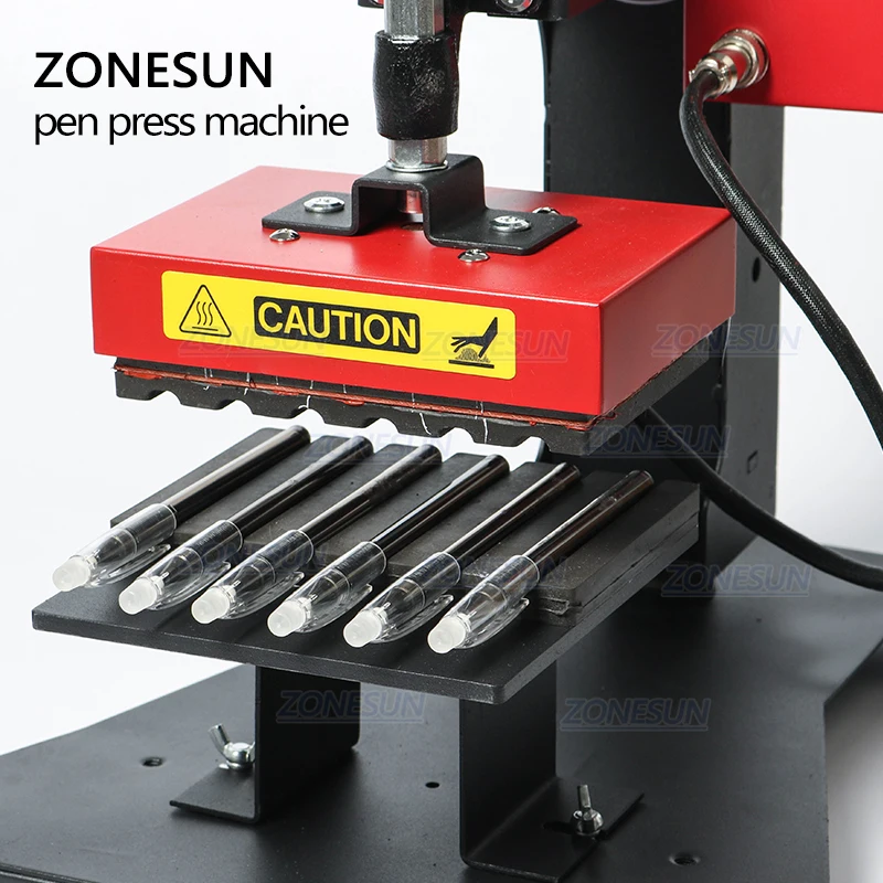 ZONESUN Pen Heat Printing Machine Hot Transfer Printing Machine Press Machine For Plastic Ball Point Pen Logo Pressing Machine