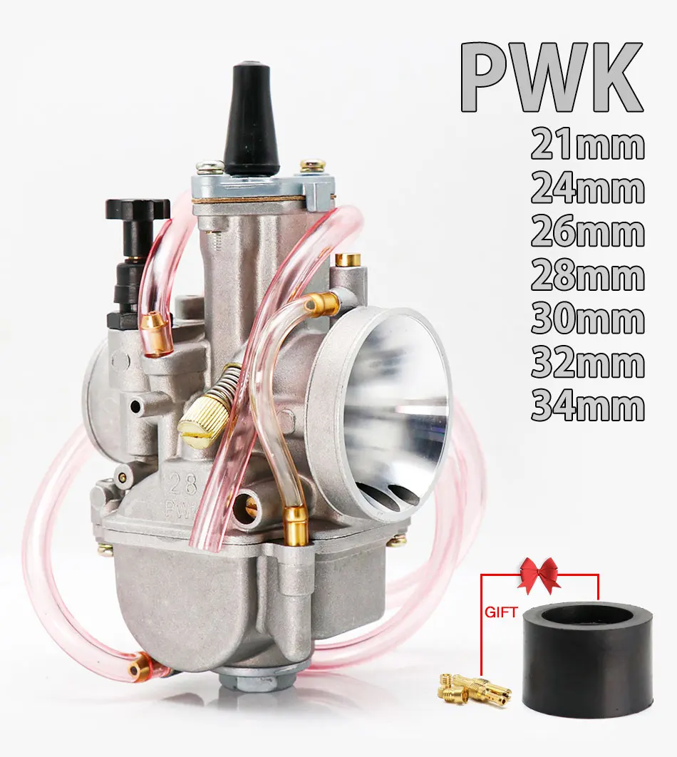 ZSDTRP Motorcycle New PWK 21/24/26/28/30/32/34mm Carburetor With Power Jet Fit On 50cc-250cc Scooter Pit Dirt Bike Off-road