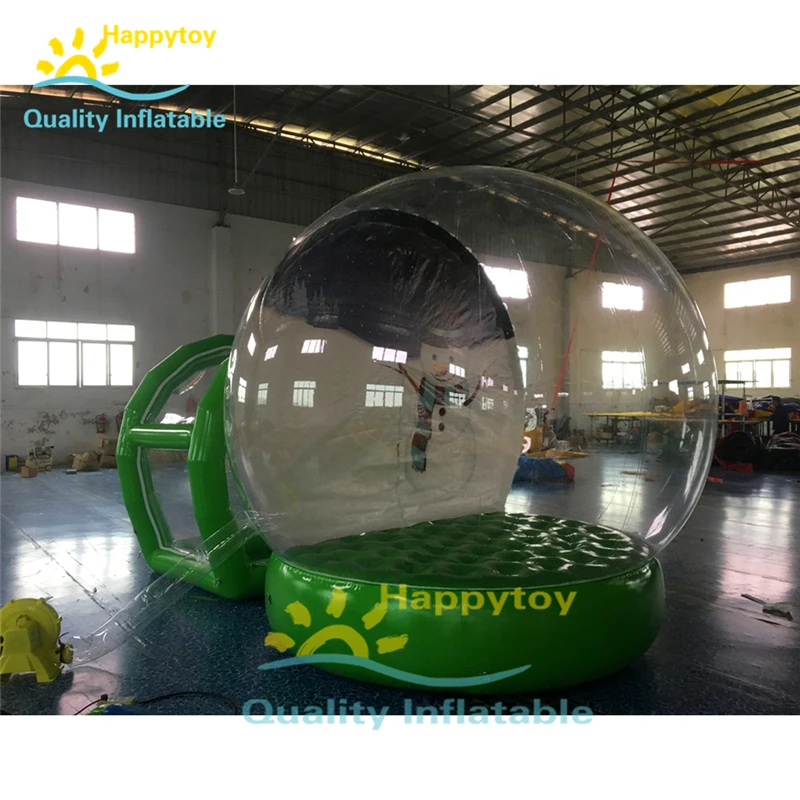 2023Clear Giant Inflatable Christmas Balls With Tunnel Party Decoration Snow Globe Tent For Decoration Advertising