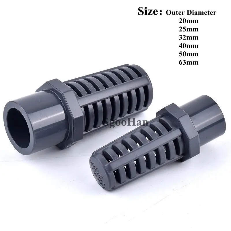 1~5pcs PVC Threaded Suction/Overflow Strainer Aquarium Filter Drain Fitting Connectors Fish Tank Permeable Vent Cap