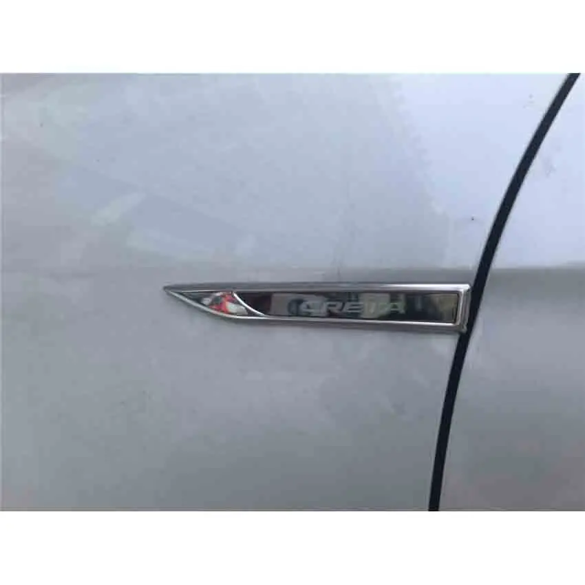 2pcs/lot stainless steel both sides Fender decoration cover for Hyundai CRETA IX25 car accessories