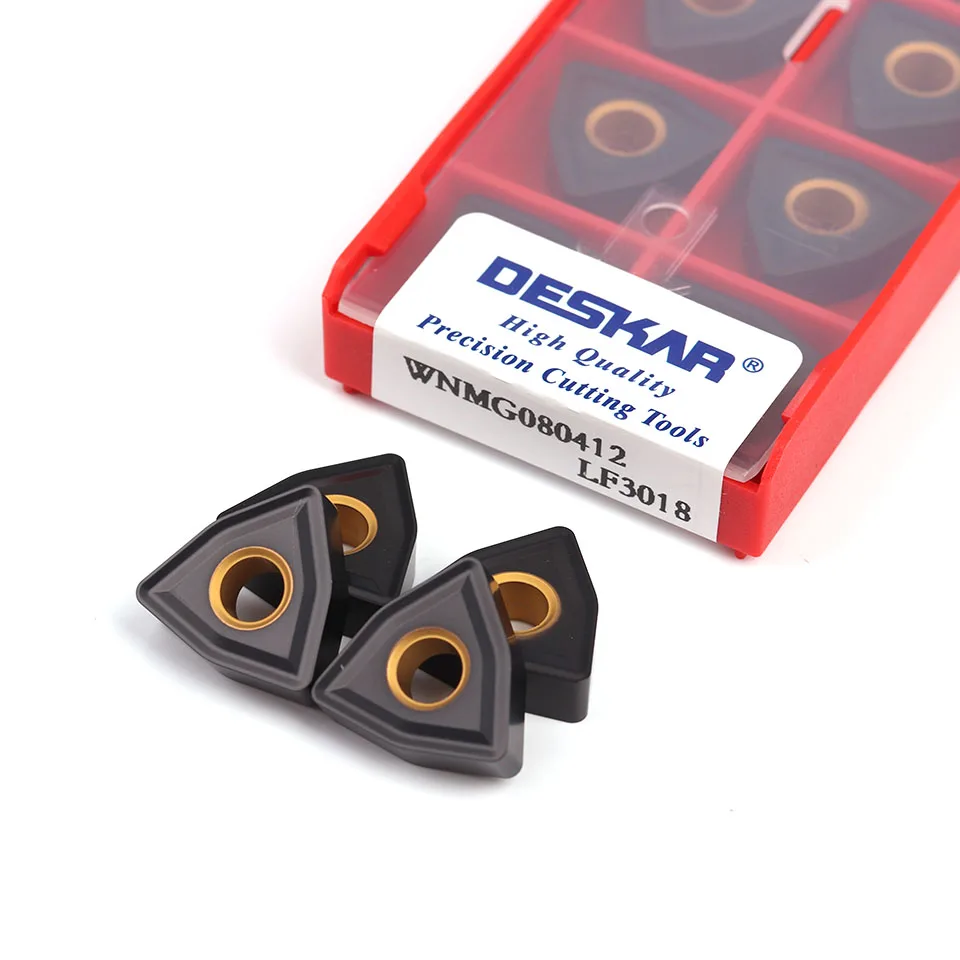 Deskar Wnmg080404 Wnmg080408 Wnmg080412 Lf3018 100 Original Genuíno Ferro Fundido Especial Torno Cnc Ferramenta de Torneamento Carboneto Lâmina