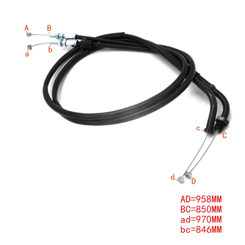 Linha do acelerador da motocicleta cabo de embreagem fio de aço conjunto para honda cb500 1994-2003 motocicletas acessórios