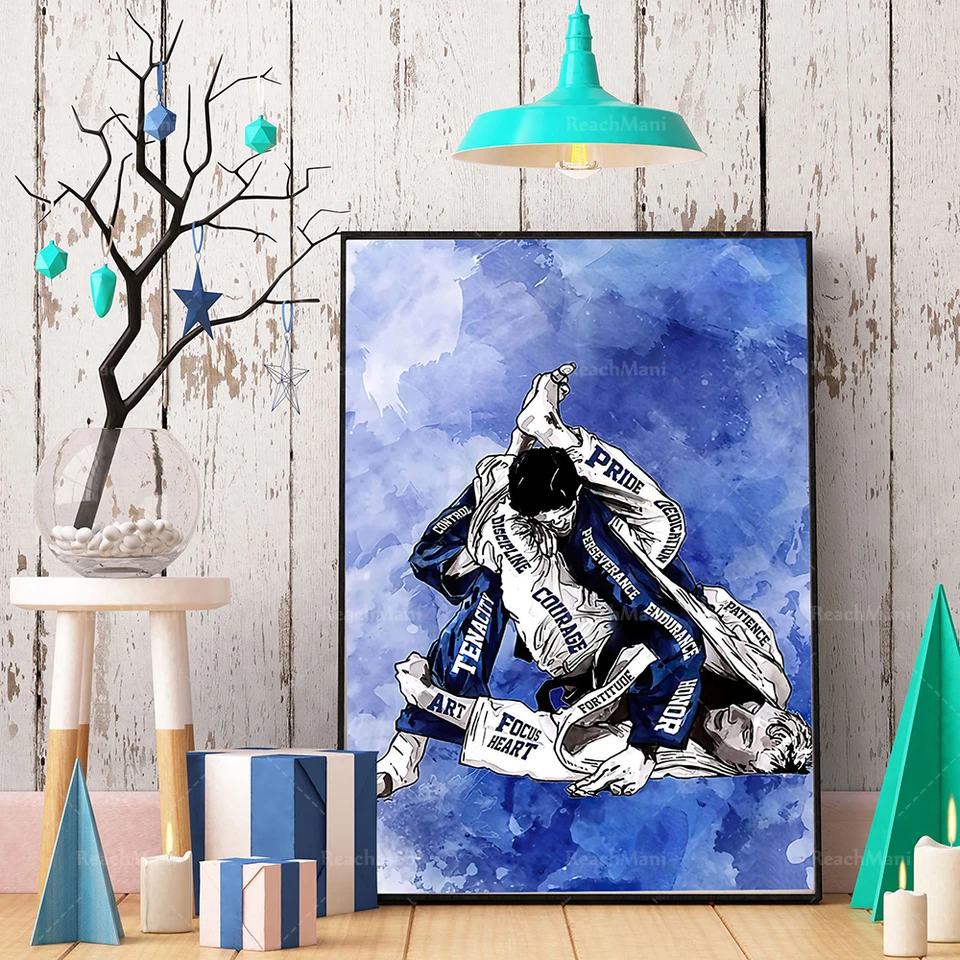 BJJ Martial Arts Poster 10x15cm Canvas Print