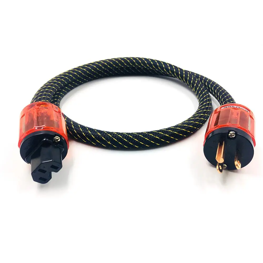 Free shipping  OFC Power pure Copper power  Cord Cable hifi Power Cord With P-037/C-037connectors