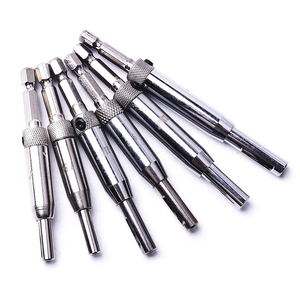 New Core Drill Bit Sets 4Pcs 6Pcs Hole Puncher Hinge Tapper for Doors Self Centering Woodworking Power Hand Tools