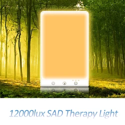 Natural Cure Simulando Terapia Mood Light, Terapia LED SAD, luz do dia, Timming, sazonal transtorno afetivo, 3 modos, 3200K, 5500K, 12000 Lux, 5V