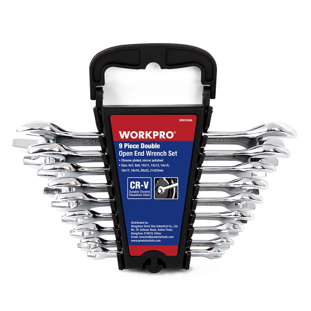 WORKPRO 5PC/9PC Double End Wrench Stay Wrench Hand Tool Set  6mm to 23mm