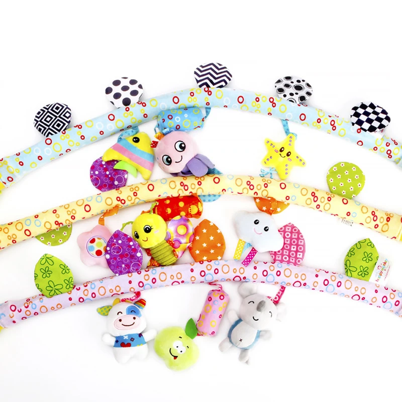 Baby Hanging Toys Stroller Bed Crib For Tots Cots Rattles Seat Plush Stroller Mobile Gifts Animals Rattles Educational Baby Toys