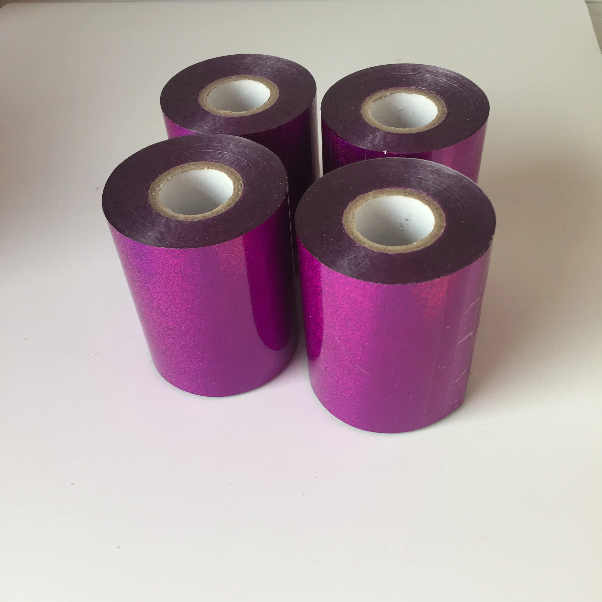 Purple Color 80mm Width PVC Business Card Emboss Stamping Heat Transfer Hot Foil Paper Best Price and High Quality