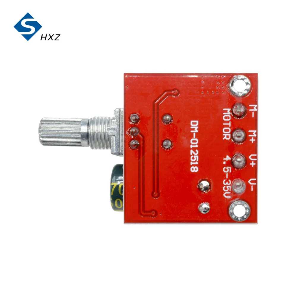 Regulador de velocidade do motor dc 4.5v-35v dc 12v 24v pwm controlador de velocidade do motor 0-5a 90w interruptor regulador de motor de alta potência