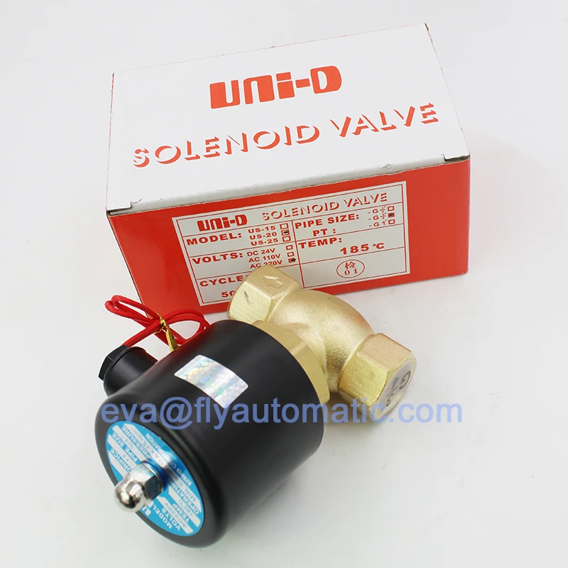 UNID US-20 Brass Normally Closed High-Temperat Control Fluid Flow Water Solenoid Valve